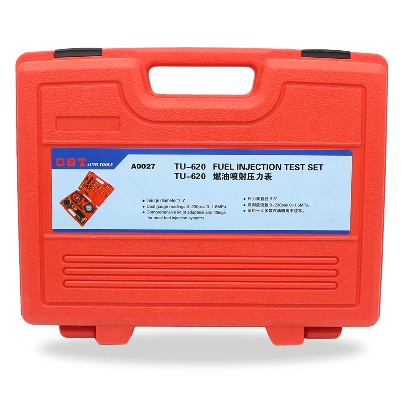 TU-620 Fuel Injection Pressure Gauge 0-230PSI Injector Pressure Detection Fuel Injection Pump Pressure Test Tool