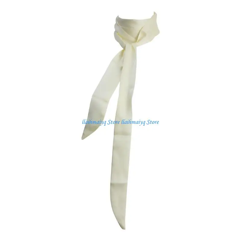 

573B Ribbon Silk Neck Scarf Hand Tied RibbonHair Scarf Korean Hairtie Neckwear