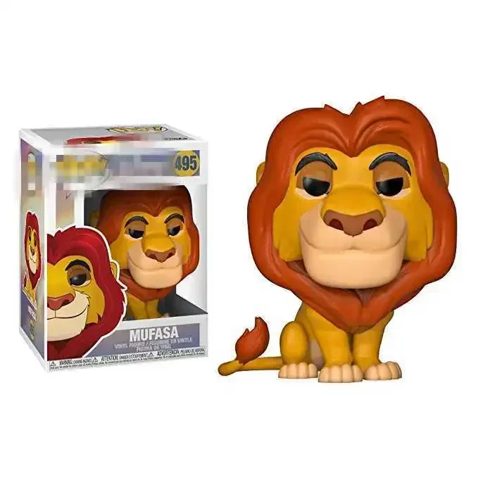 FUNKO POP DISNEY Action The Lion King Mufasa Figure Collectible Toys Simba Pumbaa Timon Fox 87 498 495 496 Model Gifts for Kids