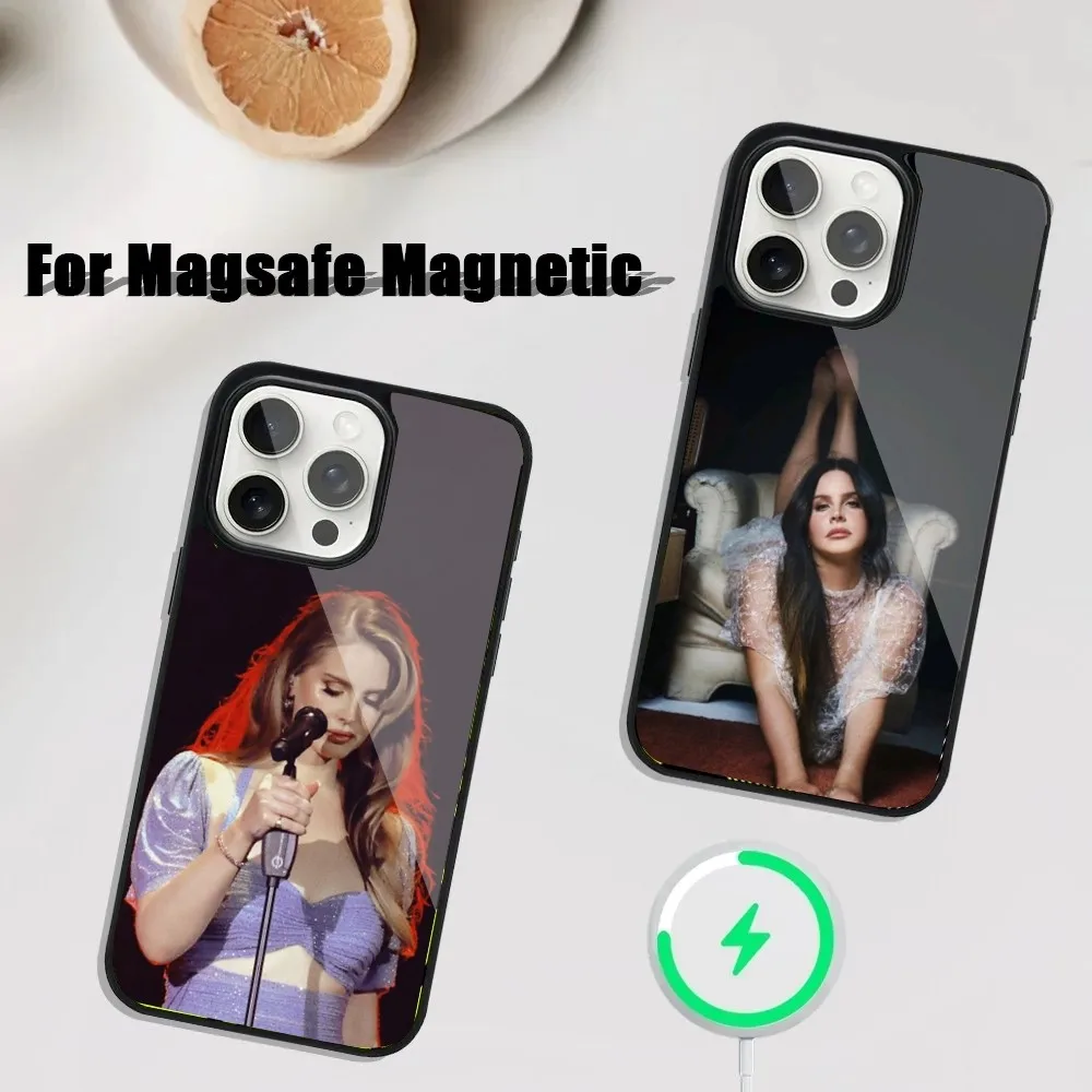 

Singer L-Lana Del Rey Phone Case For iPhone 16,15,14,13,12,11,Plus,Pro,Max Mini Magsafe Magnetic Wireless Charging