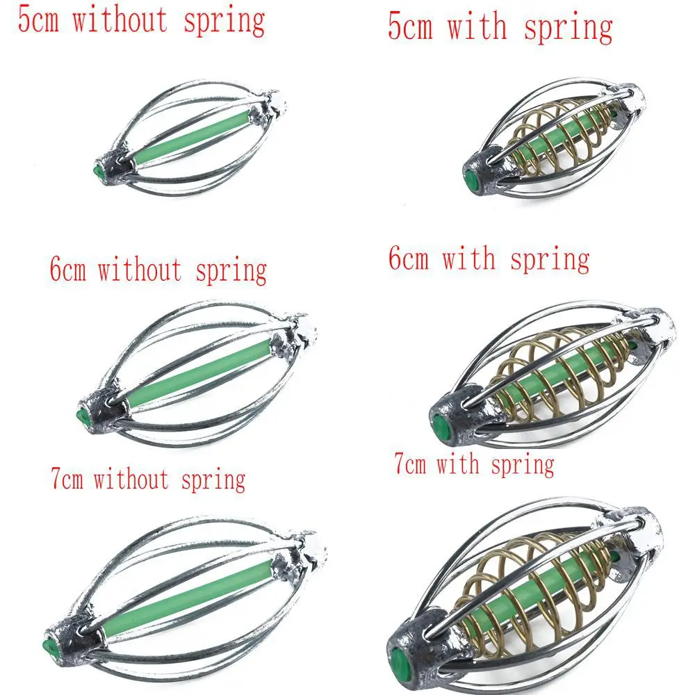 5cm/6cm/7cm 6 Wire Method Carp Fishing Feeder Swim Feeders with Lead Sinker Fishing Feeder Sinker