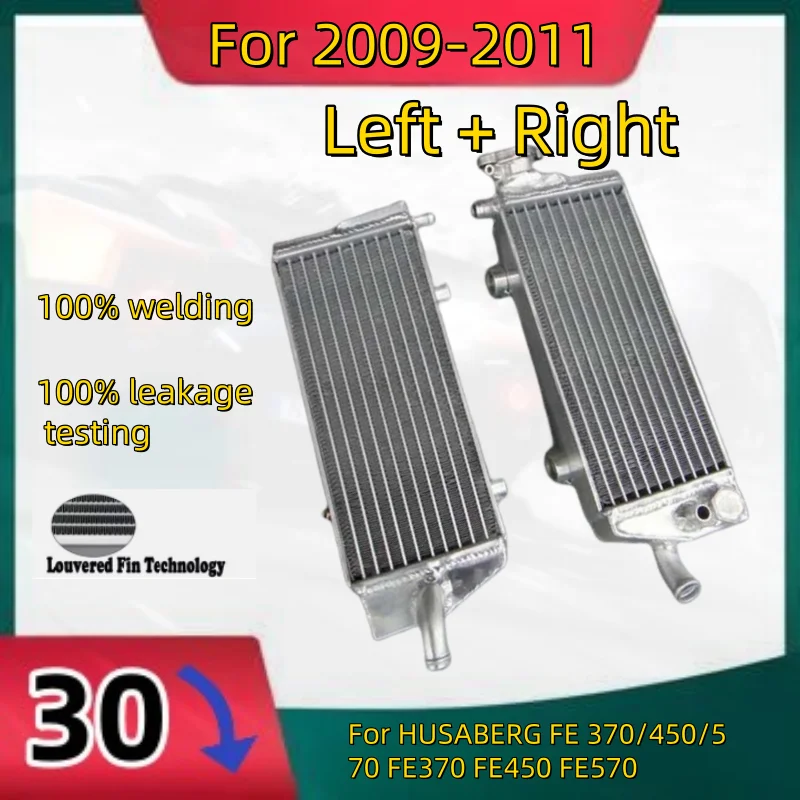 

NEW left + right Aluminum Radiator For 09-2011 HUSABERG FE 370/450/570 FE370 FE450 FE570 Cooler Cooling Coolant 2009 2010 2011