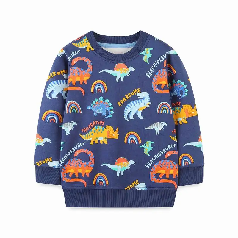 TUONXYE Baby Boys Long Sleeve Sweatshirt Animal Dinosaur Print Kids Casual Sweatshirts Spring Autumn Children's Costumes