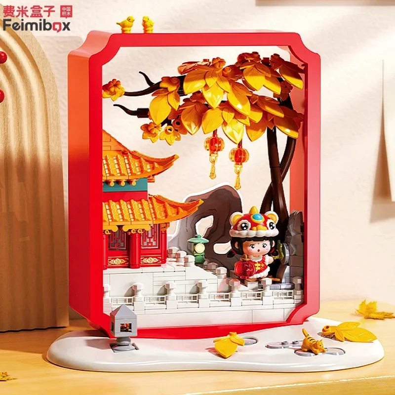 

Feimibox строительные блоки дворец садовая вечеринка модель микро частиц кирпичи 3D собирает игрушки-головоломки креативный домашний орнамент подарок