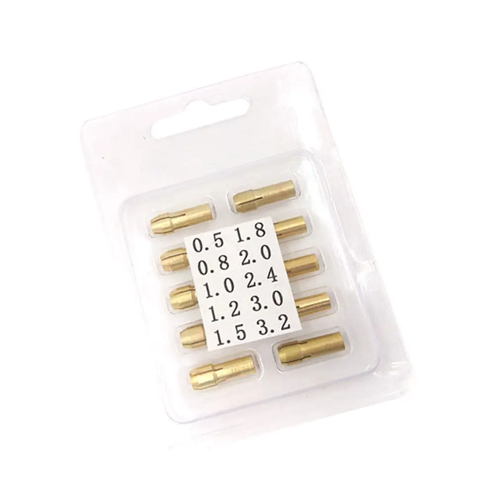 20Pcs 4.8mm Brass Collet Set for Rotary Tools High Quality Self-Tightening Drill Chuck for ABS Wood Cardboard Hobby Hardware DIY