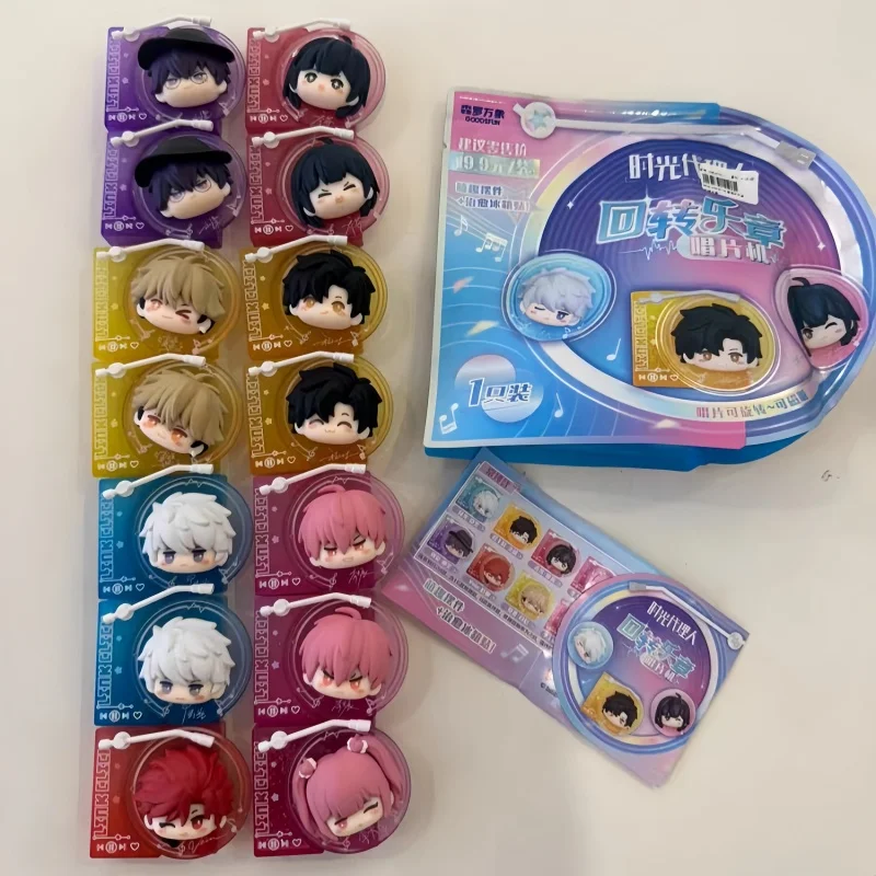 Link Click Anime Rotation Musik Schallplatte Maschine Blind Box Designiert Kühlschrank Aufkleber Anime Peripherie Rucksack Anhänger