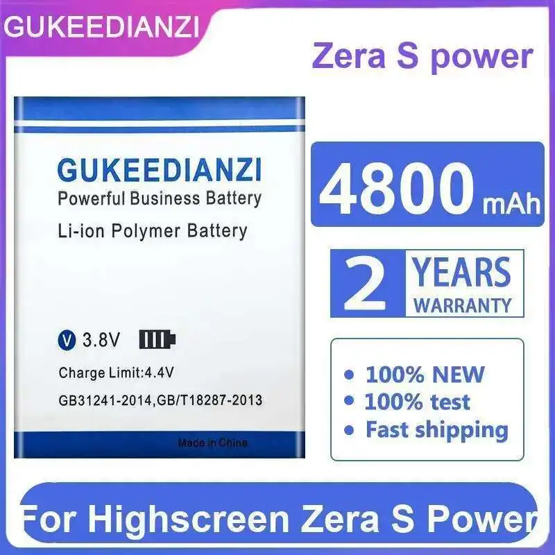 

Mobile Phone Battery For Highscreen Zera S Power High-Efficiency Environmentally Friendly 4800Mah
