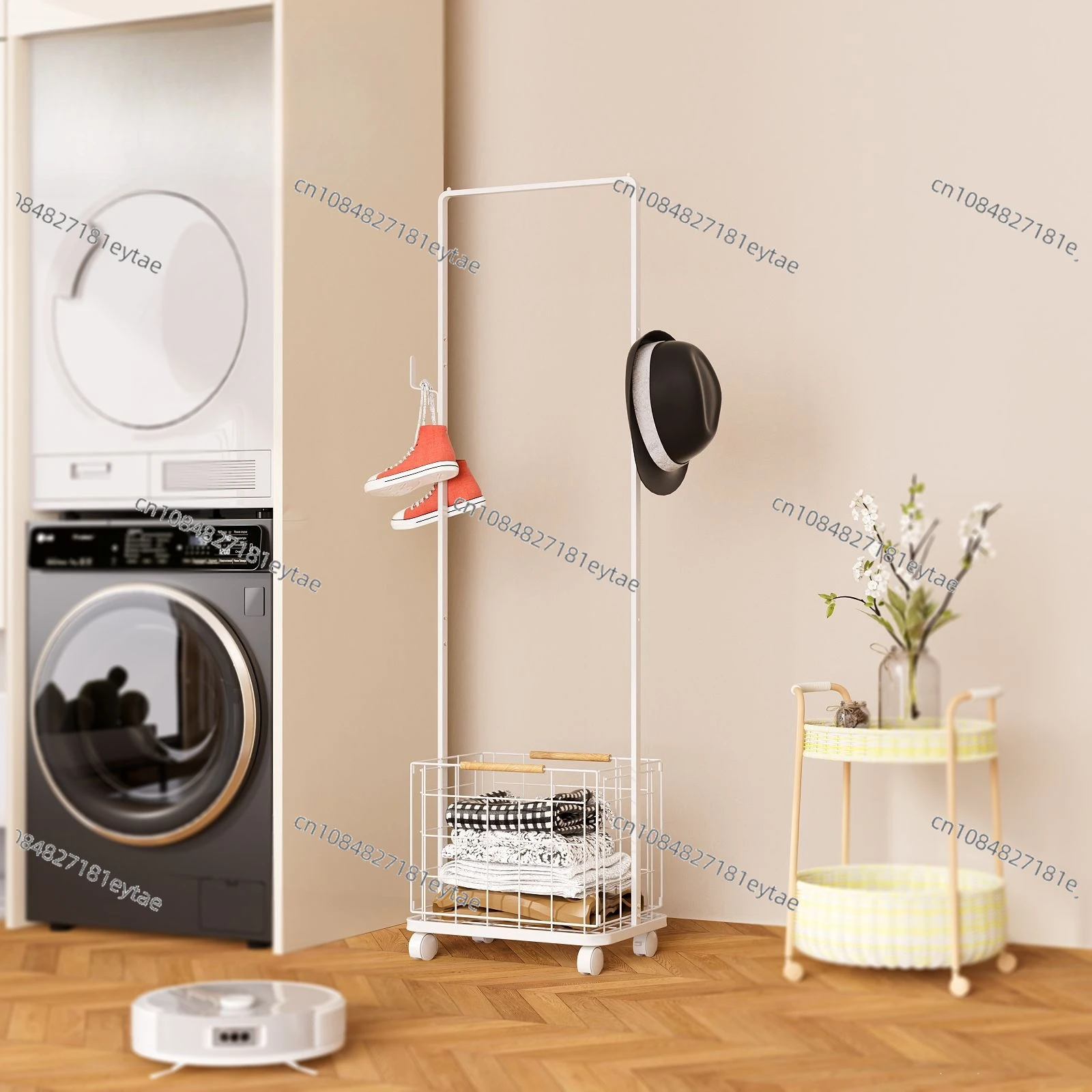 

Многофункциональная вешалка для спальни, корзина для грязного белья с ручкой, съемная сушилка для белья на балконе спальни.