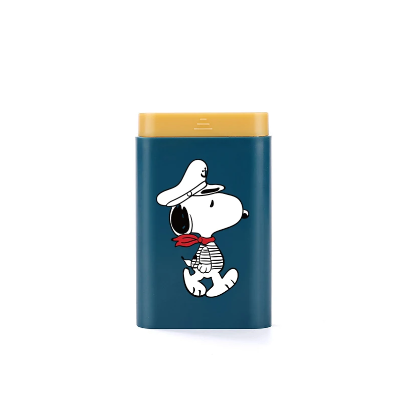 Portable Snoopy Medicine Sealed Box Travel Anime Dispenser Pill Kawaii Storage Case Organizer Tablet Medicine Fish Oil Container
