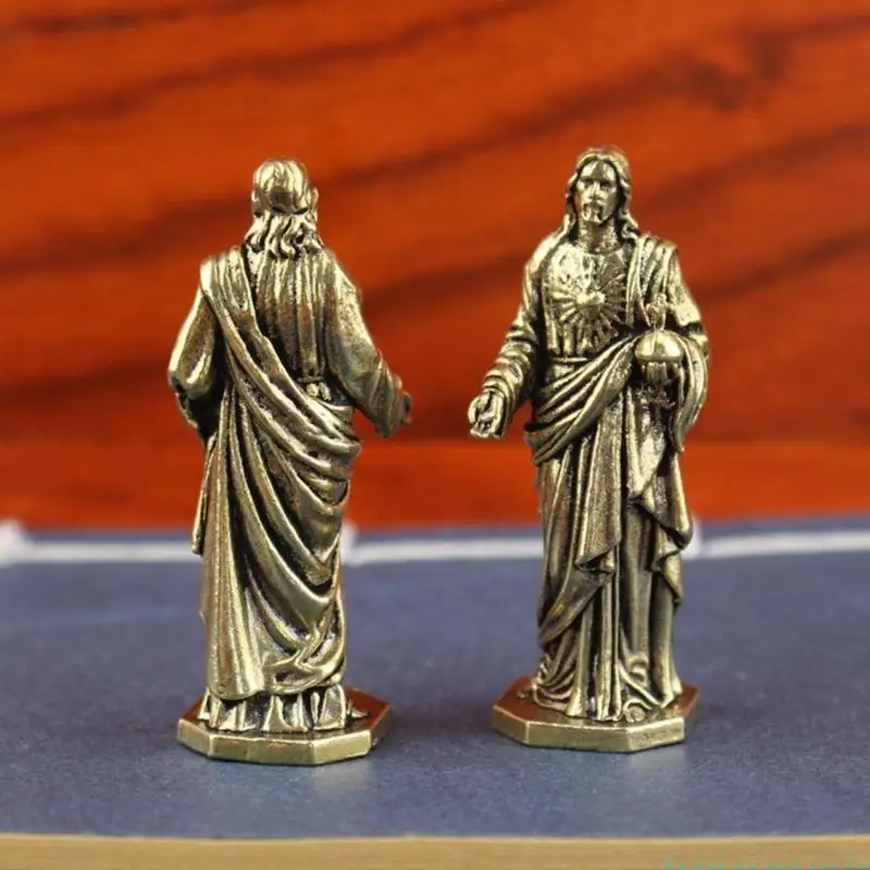 581C Christian Jesuses Statue for Catholic Altar Decors Blessing Mother Figurine,Religious Gift for Mom Home Religious Decors