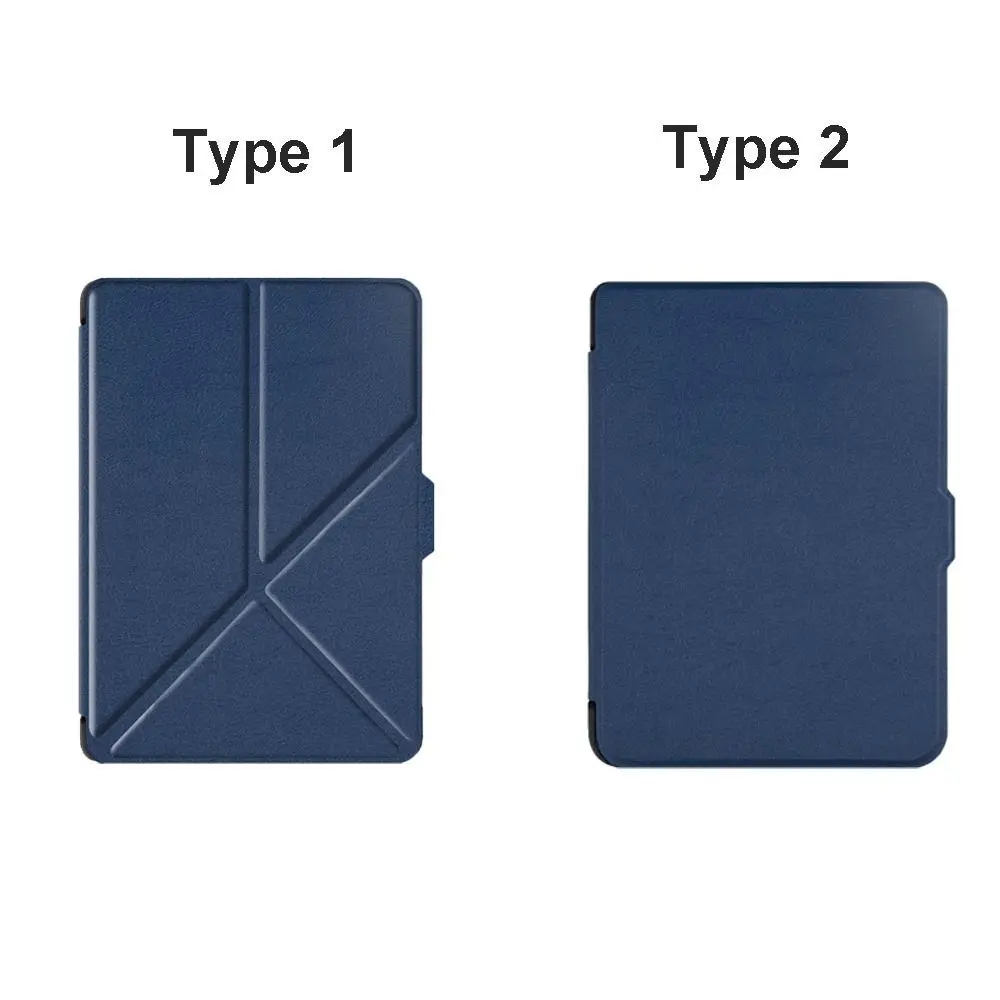 Auto Sleep/Wake 6 inch E-Reader Case Leather Shockproof Folio Cover Anti-fall Microfiber Lining Back Cover for Tolino Shine 4