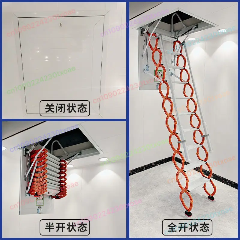 Auto Retractable Loft Ladder Electric Invisible for Home 150kg Heavy Duty