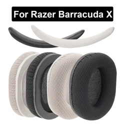 Barracuda X Earpads For Razer BarracudaX Headphone Replacement Headset Ear Pad PU Leather Sponge Foam
