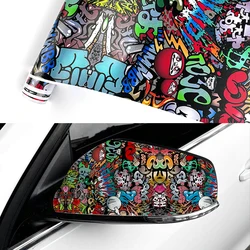 1 Roll JDM Style Graffiti Painting Car Film Waterproof Suncreen Auto Rear Mirrors Fuel Tank Cap B Pillar Body Bike Sticker Decor