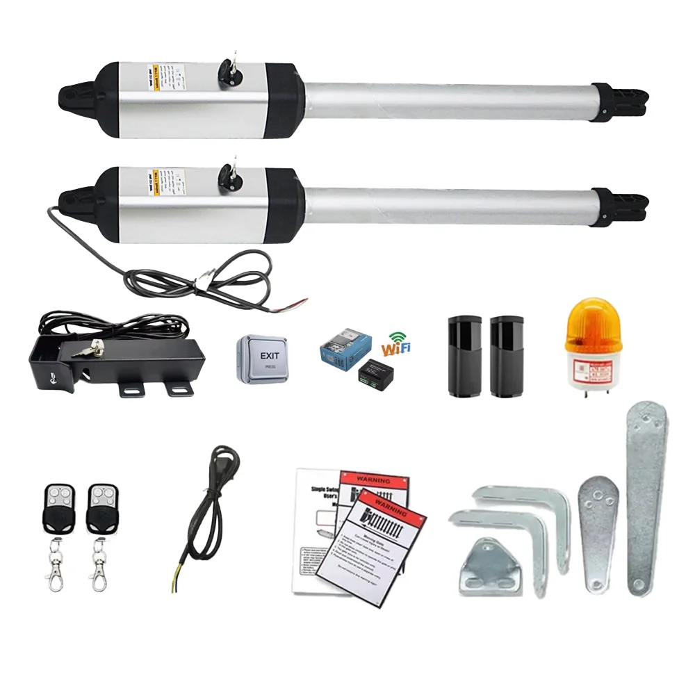MK702 200KG Auto Swing Gate Operator - 24V Gate Motor for Fence, Farm & Garden Gates (3.6m Max Gate Width)