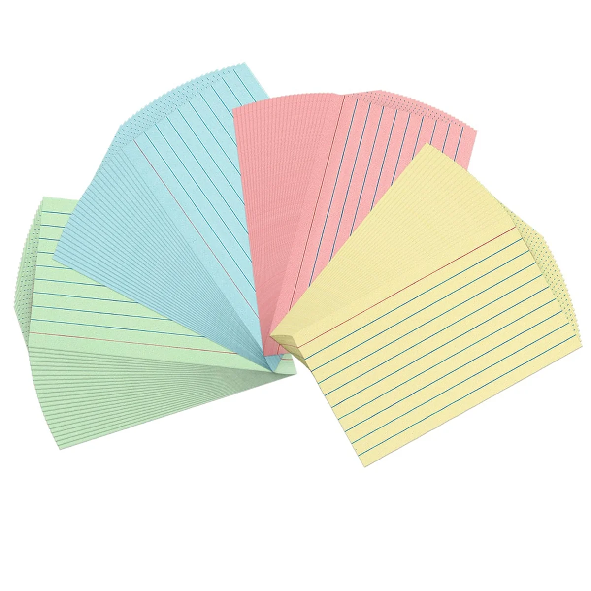 300 Sheets Colored Index Cards 3x5Inch Ruled-Lined Note Cards Color Flash Cards for Studying, Note Taking, To Do List