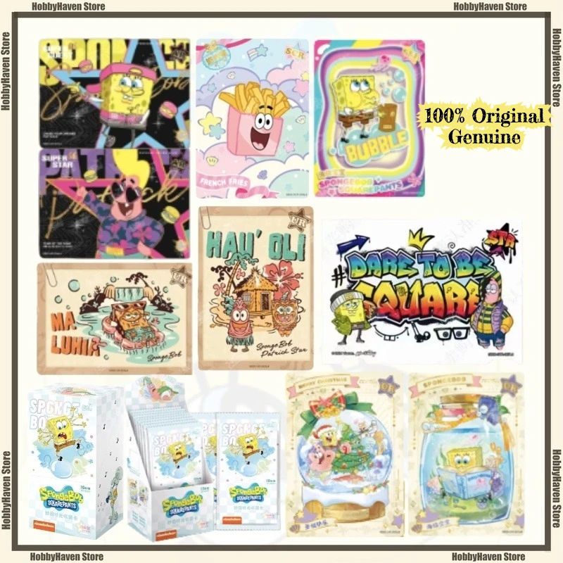 

В наличии Карточная игра Губка Боб Квадратные Штаны Fun Time Collection Carter Classic Pack Аниме Периферийная коллекция Подарок