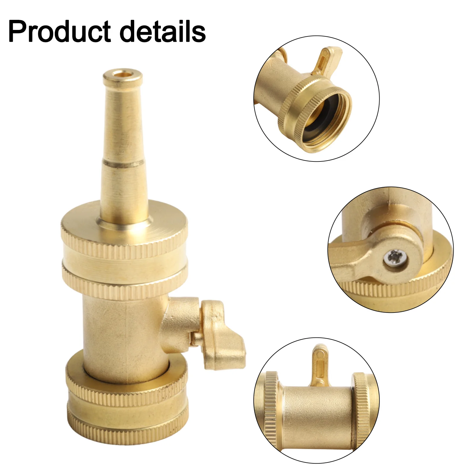 العلامة التجارية الجديدة ارتفاع ضغط التبديل خرطوم اغلاق صمام النحاس حديقة انبوب ماء التبديل سقي خرطوم اغلاق صمام #4