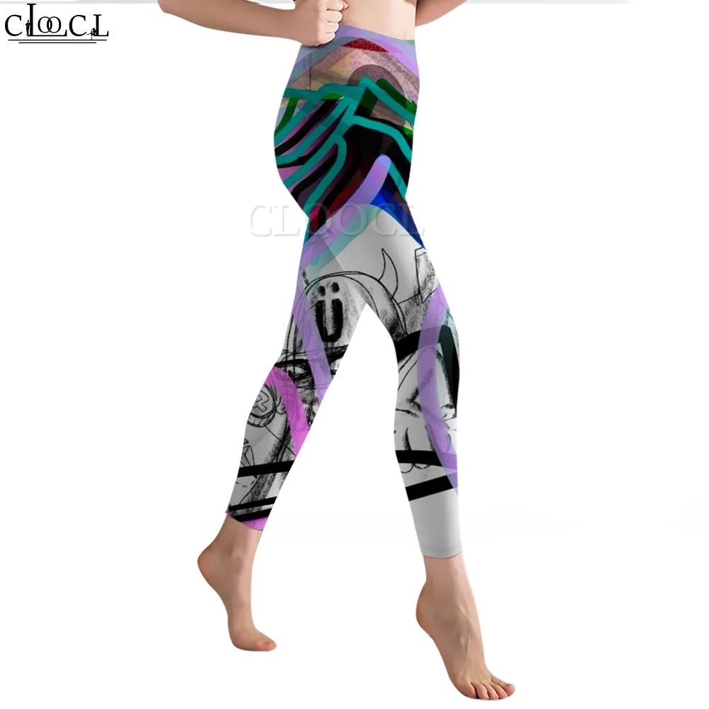 CLOOCL – Leggings de Fitness Sexy sans couture pour femmes, pantalon de Style Hip Hop, avec peinture Graffiti, imprimé graphique 3D, nouvelle collection