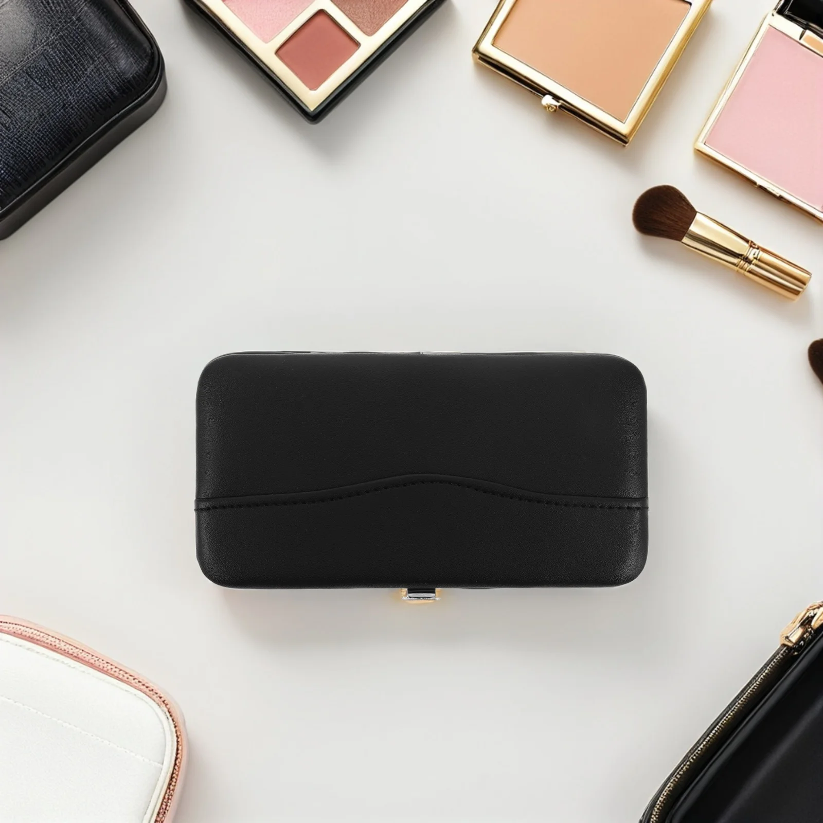 Eyelash Tool Storage Organizer Bag Pu Lash Extension Tweezer Case Portable Makeup Tools Travel Pouch For Scissors Brushes Razor