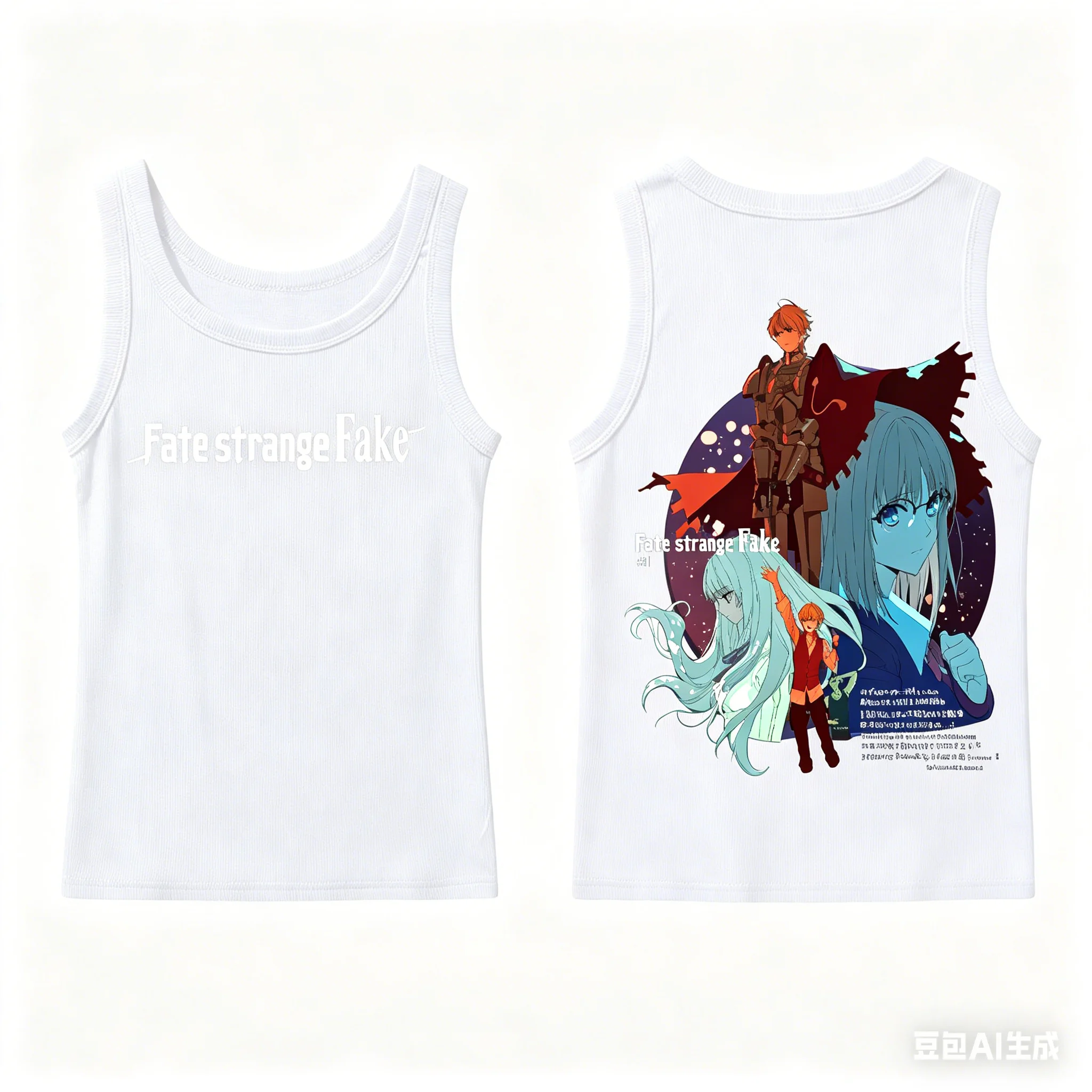 Fate stay Ribbed Tank personality Clothes New Model Anime T-shirt Plus Size Streetwear Trendy Y2k Short high quality soft gift