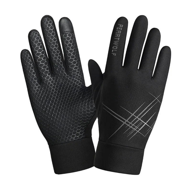 

Winter Gloves Men Cycling Bike Thermal Fleece Cold Wind Waterproof Touch Screen Bicycle Warm Mitten for Outdoor Running Skiing