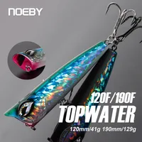 Señuelo de pesca NOEBY Popper, 12cm, 41g, 15cm, 85g, 19cm, 129g, Wobbler de burbujas Topwater, cebo duro Artificial, gran juego, señuelo de pesca GT