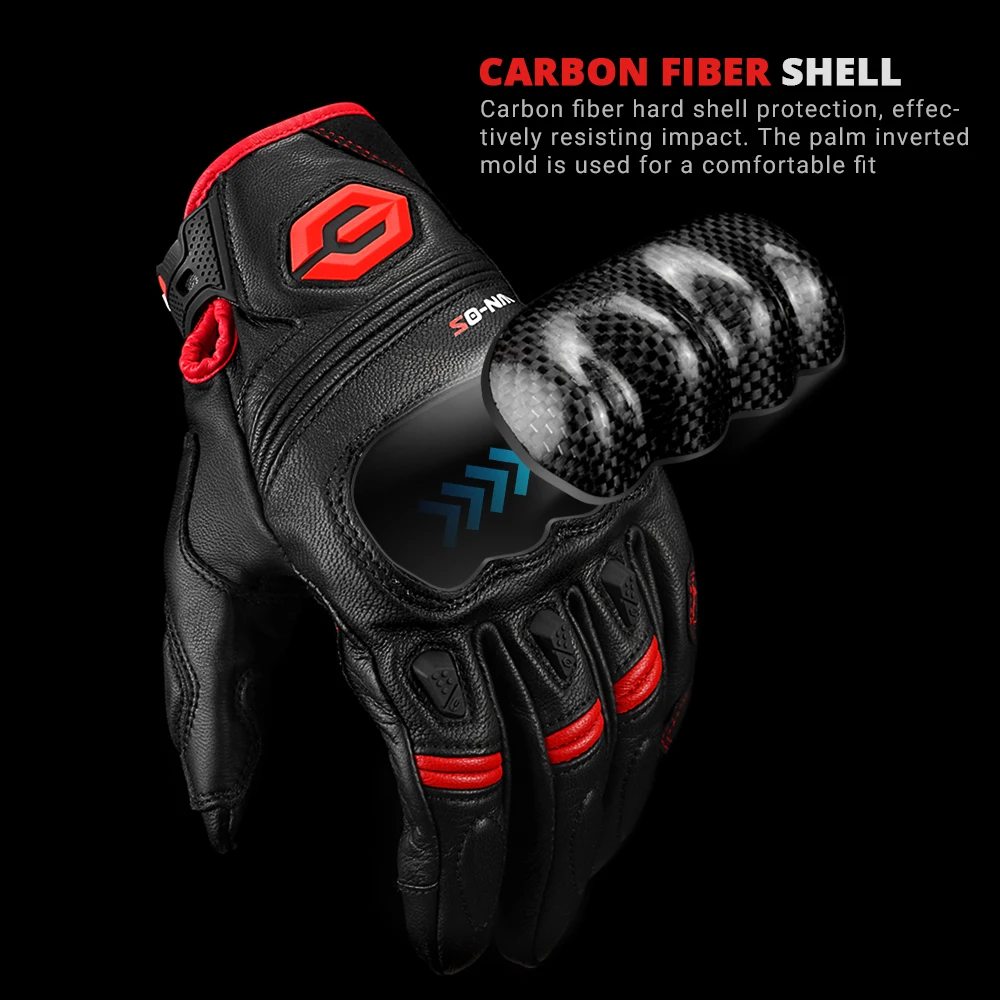 قفازات ركوب الدراجات النارية على الطرق الوعرة مضادة للسقوط ومعدات ركوب الخيل المضادة للتصادمات شاشة تعمل باللمس قفازات كاملة الأصابع قابلة للتنفس #5