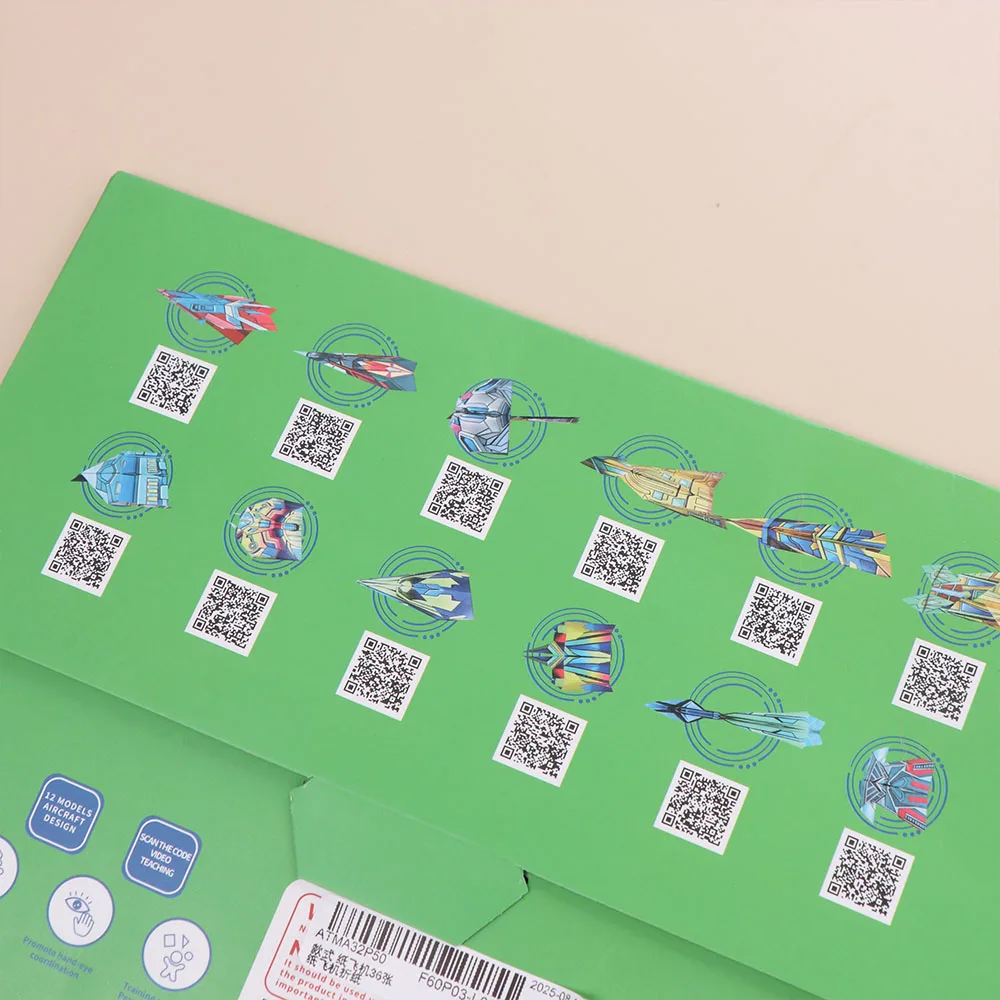 

Бумажный самолет ручной работы, оригами, художественное обучение, самолет Монтессори, набор оригами, мультяшный 3D универсальный бумажный самолет