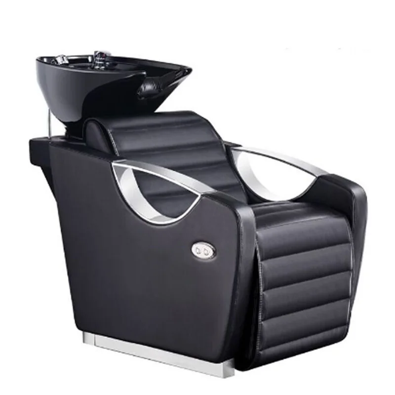 Customized Modern Hair Washing Station Barber Shop Beauty Salon Equipment Electric Shampoo Chair with Ceramic Shampoo Bowl