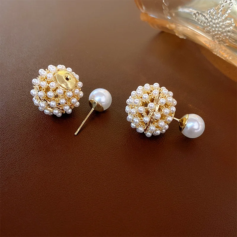 Pearl Ball Personalized Versatile Earrings for Women Stylish Stud Earrings Two Style To Wear Charms Luxury Jewelry Gift