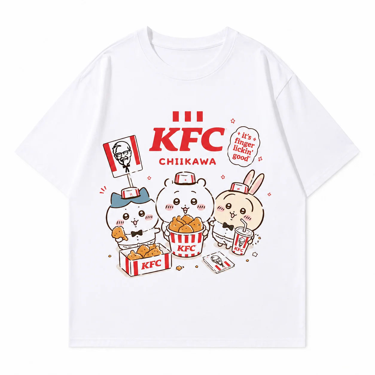 CHIIKAWA Sommer Eltern-Kind Reines Baumwoll-T-Shirt Bequem Atmungsaktiv Hochwertig Ins Y2k Herren T-Shirts Kleidung für Männer – Detail 4