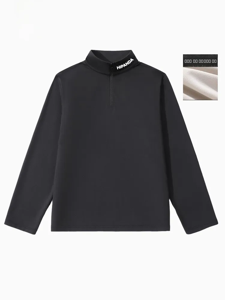 

Hipanda Hello Panda теплая футболка Fce f Zip Long Sve Fitn Spor внутренняя одежда мужская зимняя дышащая впитывающая пот