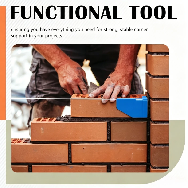 2pcs Construction Line Anchor Corner Codes, Bricklaying Tools, Brick Laying Tools, Used to Fix Lines at Brick/Block Corners
