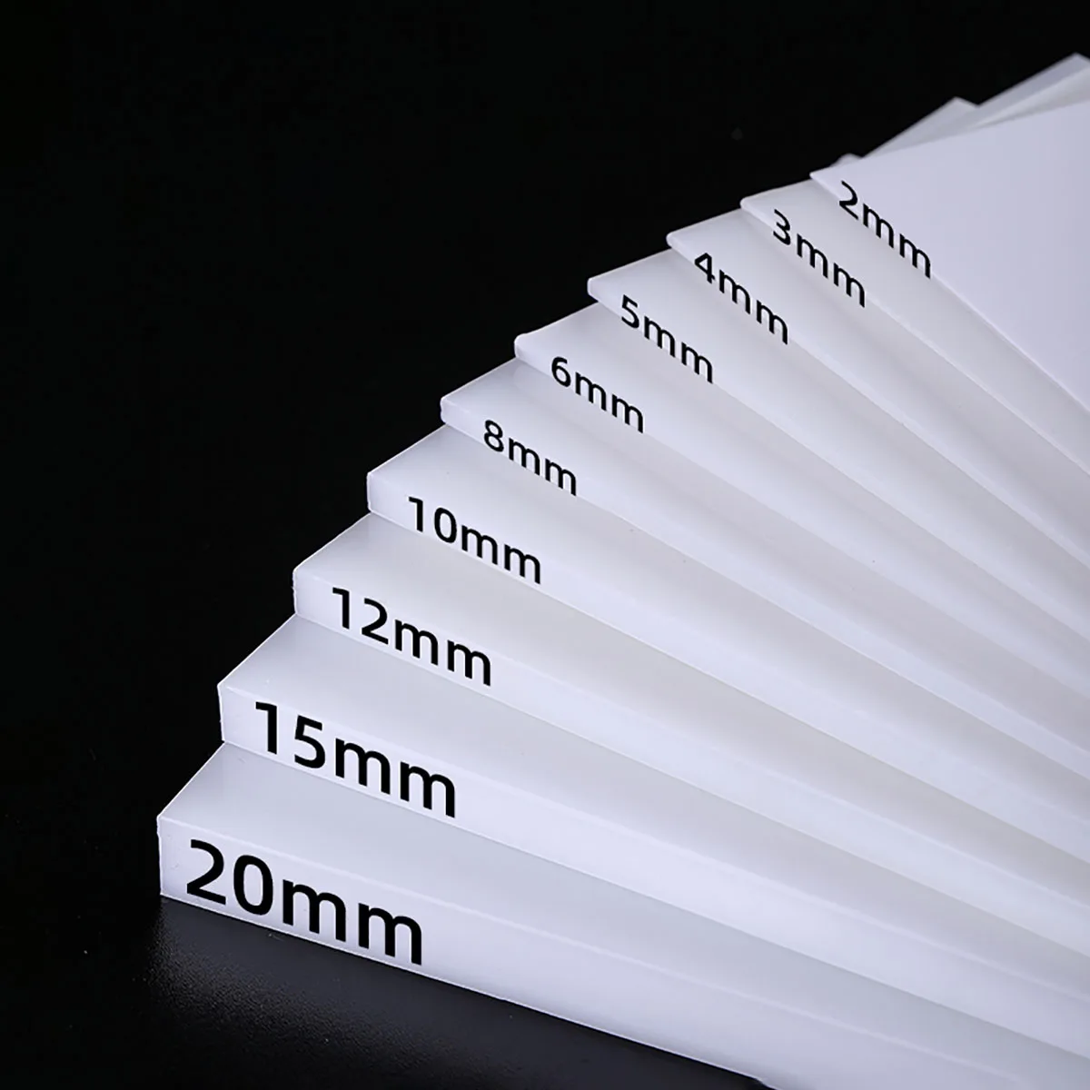 Placa Plástica dos pp das Folhas da Espessura Mm20 mm Placa Branca 100×100 mm 100×150 mm 150×200 mm do Polipropileno 200×200 mm para Diy