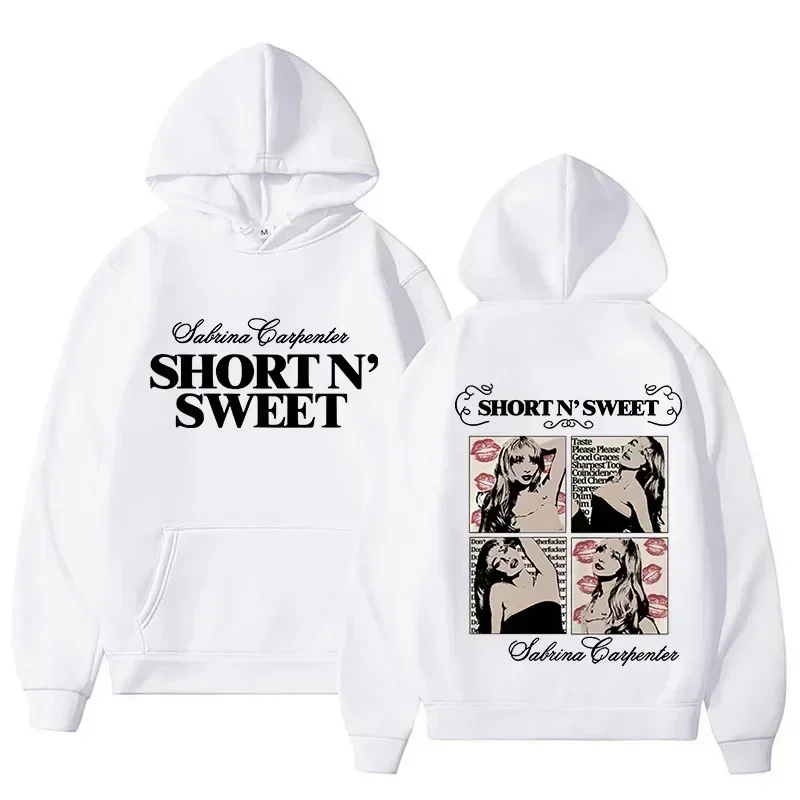 Sabrina Carpenter Short N Sweet Hoodie Men Streetwear Aesthetic Casual Hoodies Unisex Autumn Winter Harajuku Hooded Sweatshirts