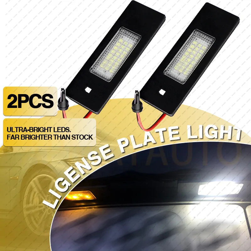 

LED Lights For BMW E63 E64 E81 E87 F06 F12 F13 F20 Z4 E85 E86 E89 2PCS License Number Plate Lamps For Mini Cooper R55 R60 R61