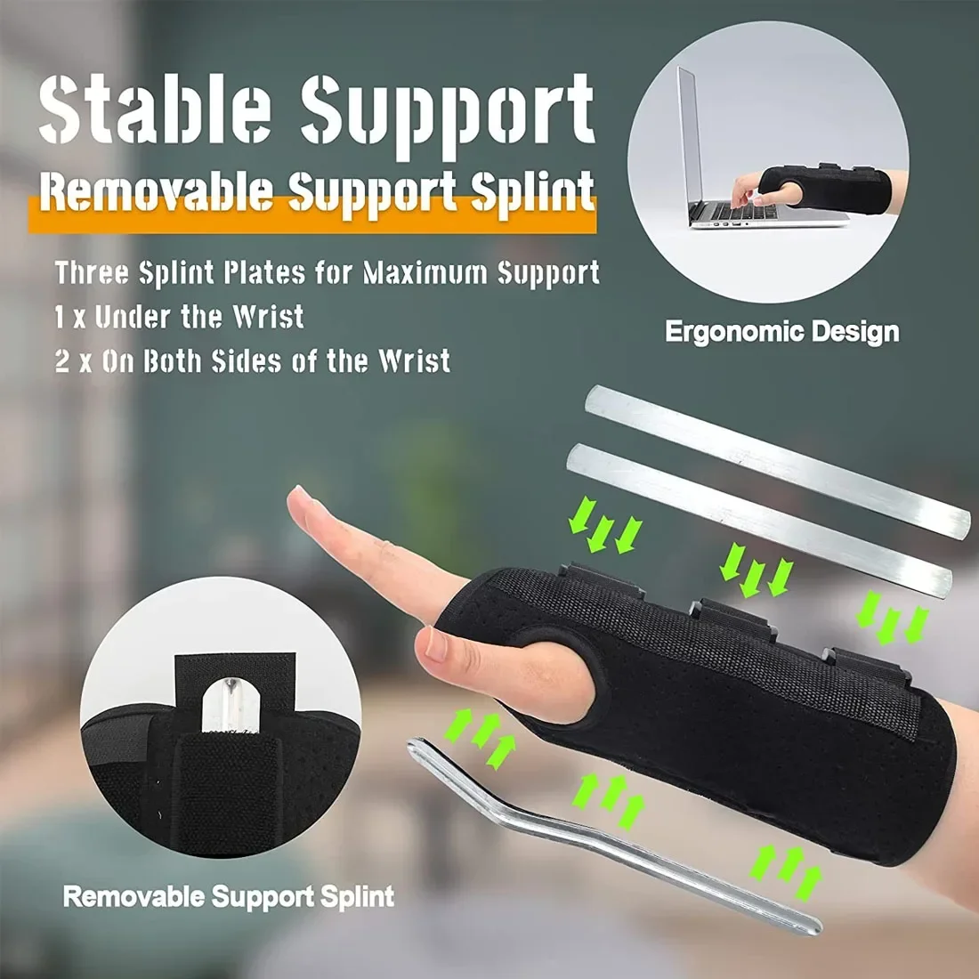 Professional Wrist Support Splint Arthritis Band Belt Carpal Tunnel Wrist Brace Sprain Prevention Wrist Protector for Fitnes