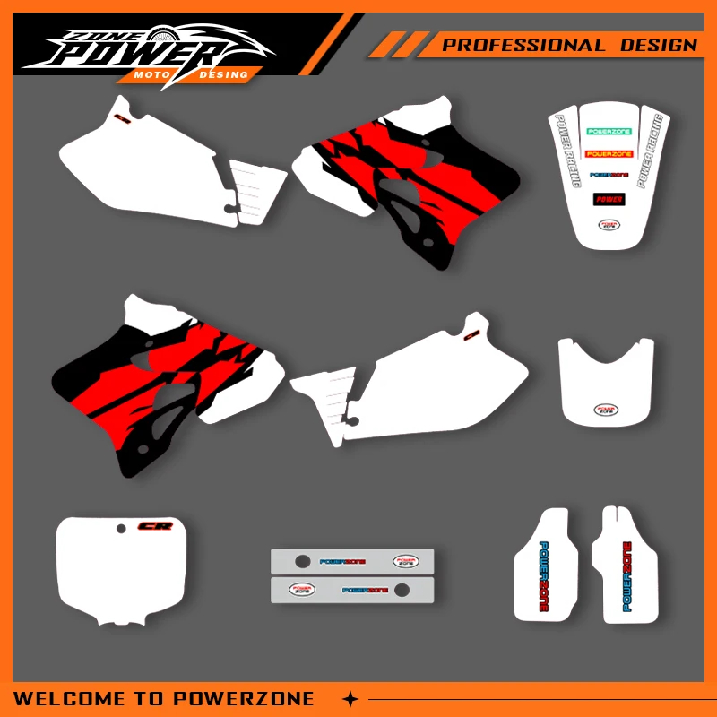 

POWERZONE мотокросс команда графический фон наклейки наборы наклеек для HONDA 1995 1996 1997 CR125 1995 1996 CR250 по индивидуальному заказу 02