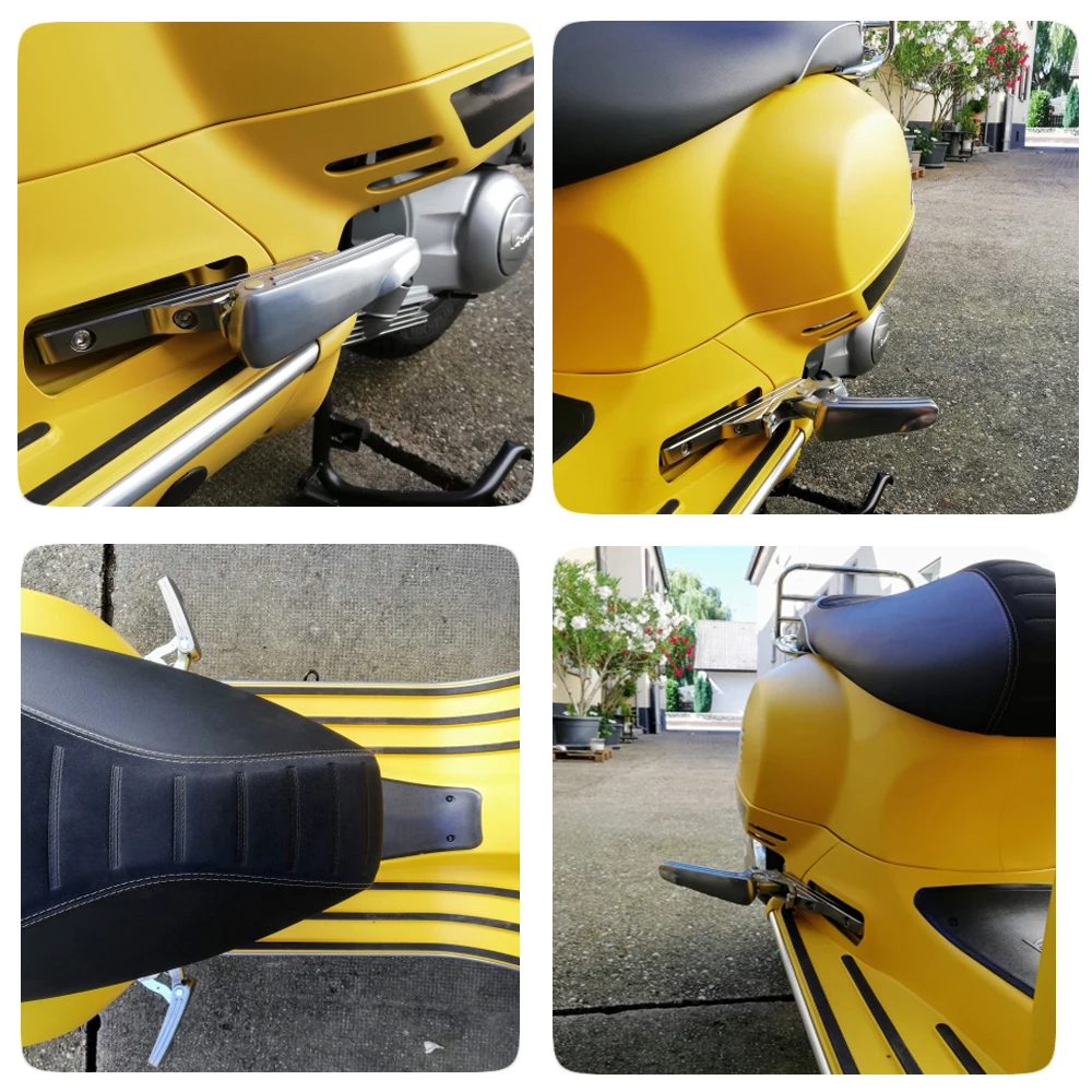 Passenger Foot Peg Extensions Extended Footpegs for Vespa GT GTS GTV 60 125 150 200 250 300 300ie Universal CNC