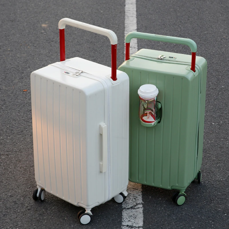 Wide Trolley Suitcase, Spinner Wheel, 26 Large Capacity Suitcase, 20 Inch Flat Bottom Trolley Suitcase, Lockbox