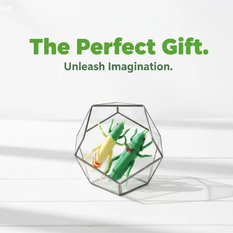 Bundle of 2 Artistic Grasshopper Themed Silicone Ballpoint Pens for Students, Colors Randomly Assigned.