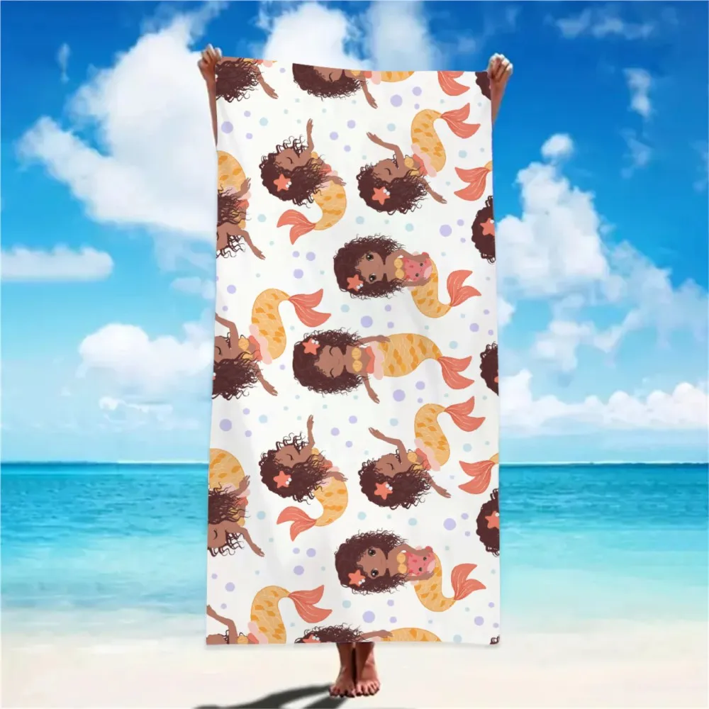 1Pc Cartoon Beach Towel  Soft & Comfortable Bath Towels Absorbent Quick-Drying Yoga Swimming Outdoor Pool Towel Birthday Gift