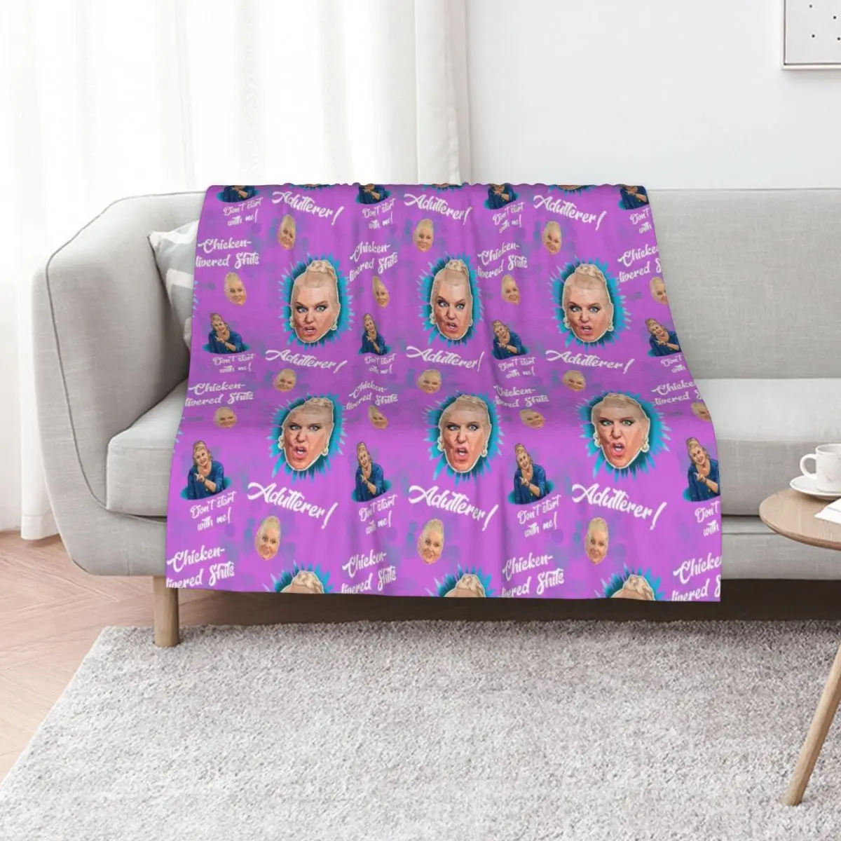 Kim Woodburn kicking off wallpaper Throw Blanket valentine gift ideas Polar funny gift Vintage Kid'S Blankets