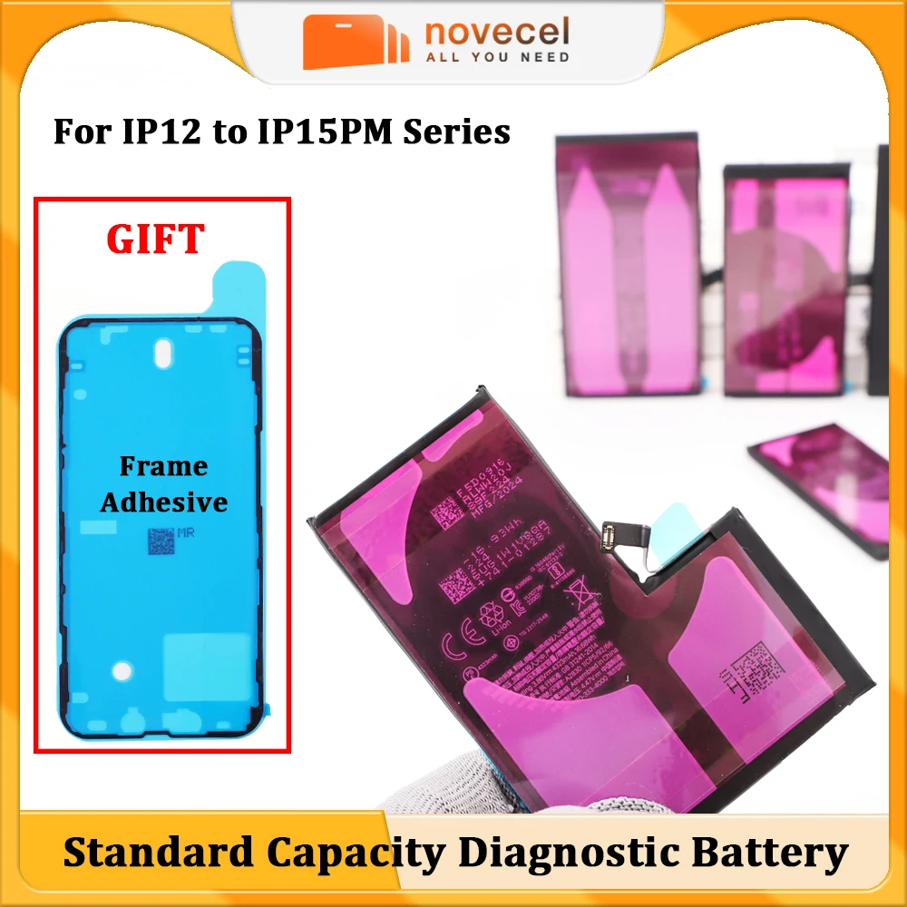 

10pcs Rechargeable Diagnostic Battery Replacement For iPhone 15 Pro Max 14 13Mini 12 100% Heath New 0-cycle No Pop Up Show Used