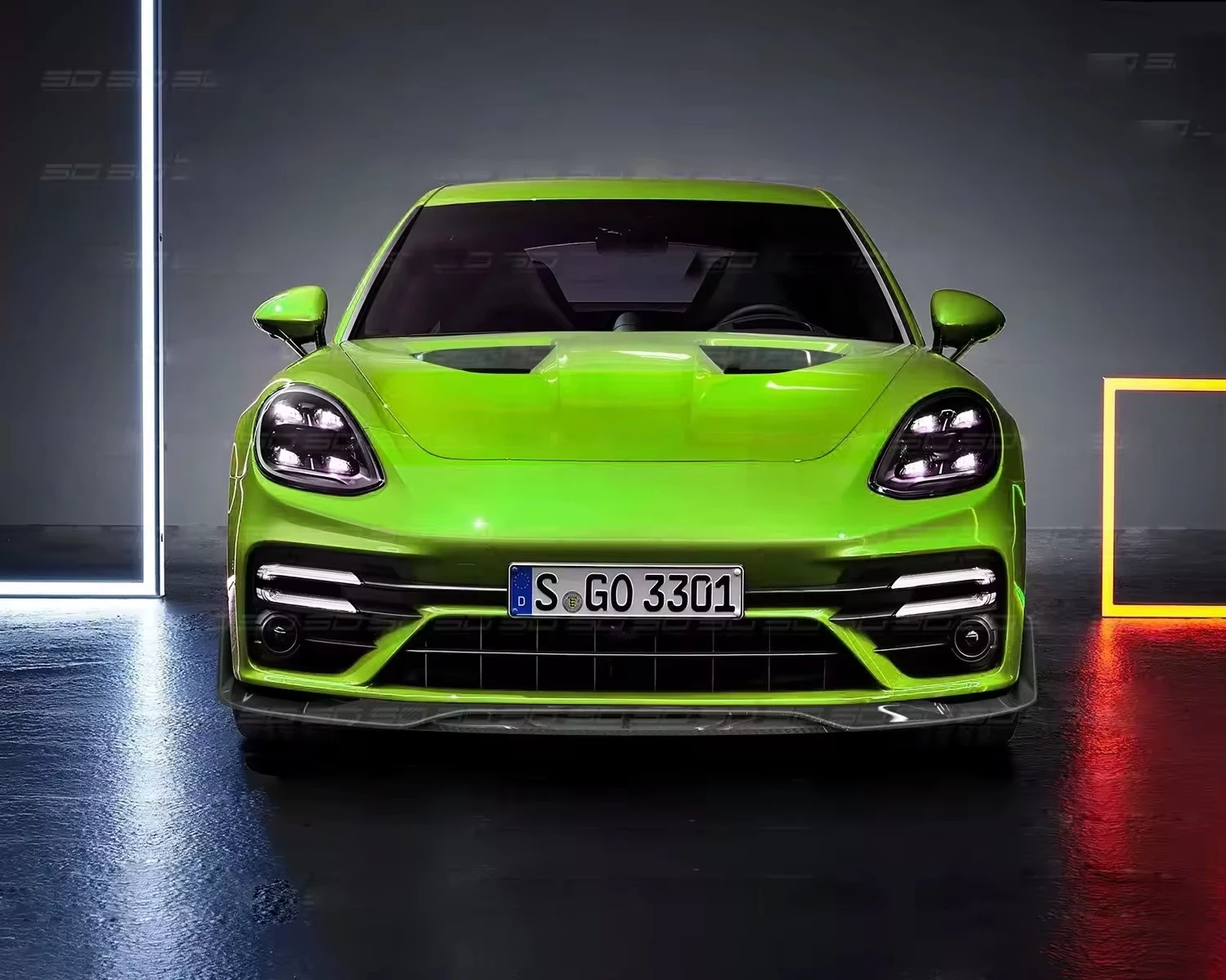 

Carbon Fiber Full Body Kit Front Lip Diffuser Side Skirt Fender Bumper Panamera 971