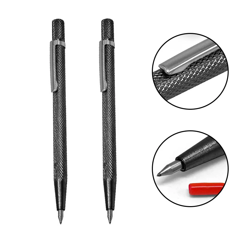 Steel Plates Cutting Pen Carbide Scriber Carbide Tip Steel Alloy Lettering Pen Marbles Steel Plates Cutting Pen