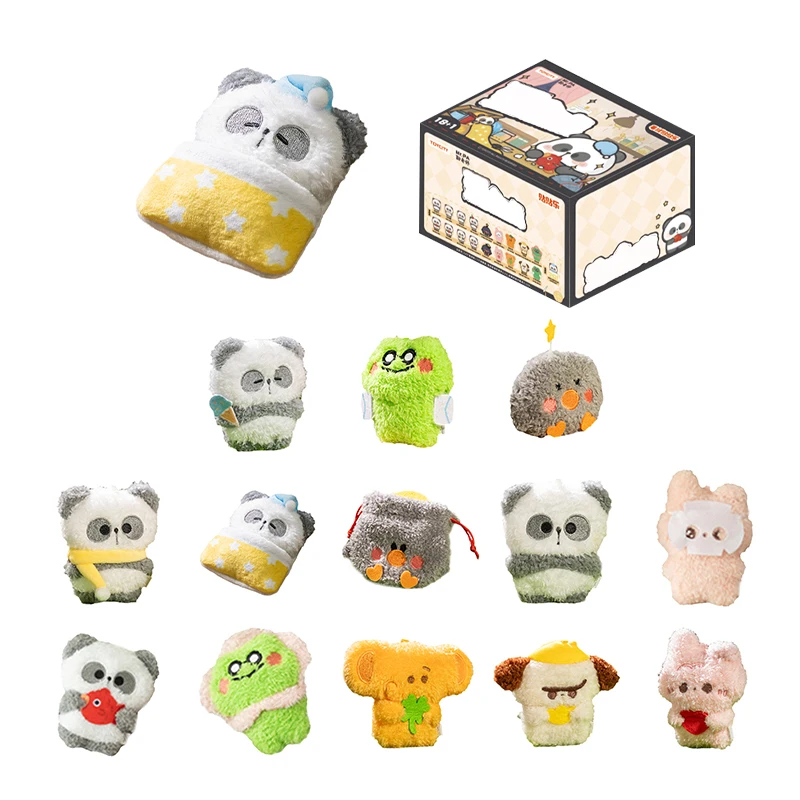 Toycity-caja ciega de la serie de peluche, juguetes de tendencia de Panda, muñeco de figura de acción, caja misteriosa, regalos