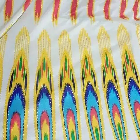 

Xinjiang Fabric Adelaide Peacock Feather Ethnic Dance Costume Square Dance Cloth Unique Elastic Rhinestone Decoration