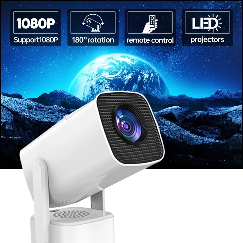 

Smart Lightweight Mini Projector, Native Resolution 720P, 180° Rotation, Suitable for Home Entertainment, Office Entertainment